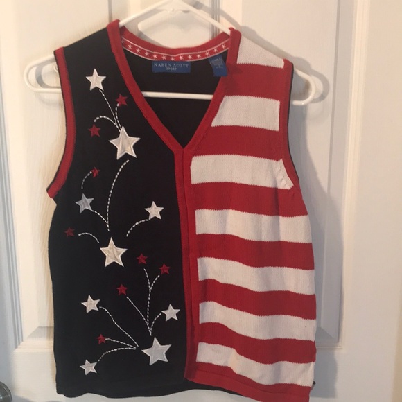Karen Scott ladies size S USA vee neck pullover vest - Picture 1 of 4